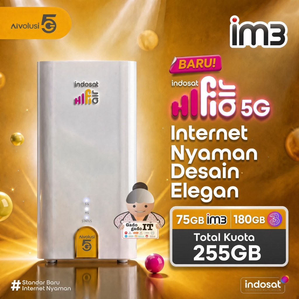 Telkomsel Orbit 5G G1 Modem WiFi 5G High Speed Free Telkomsel 200GB HKM881
