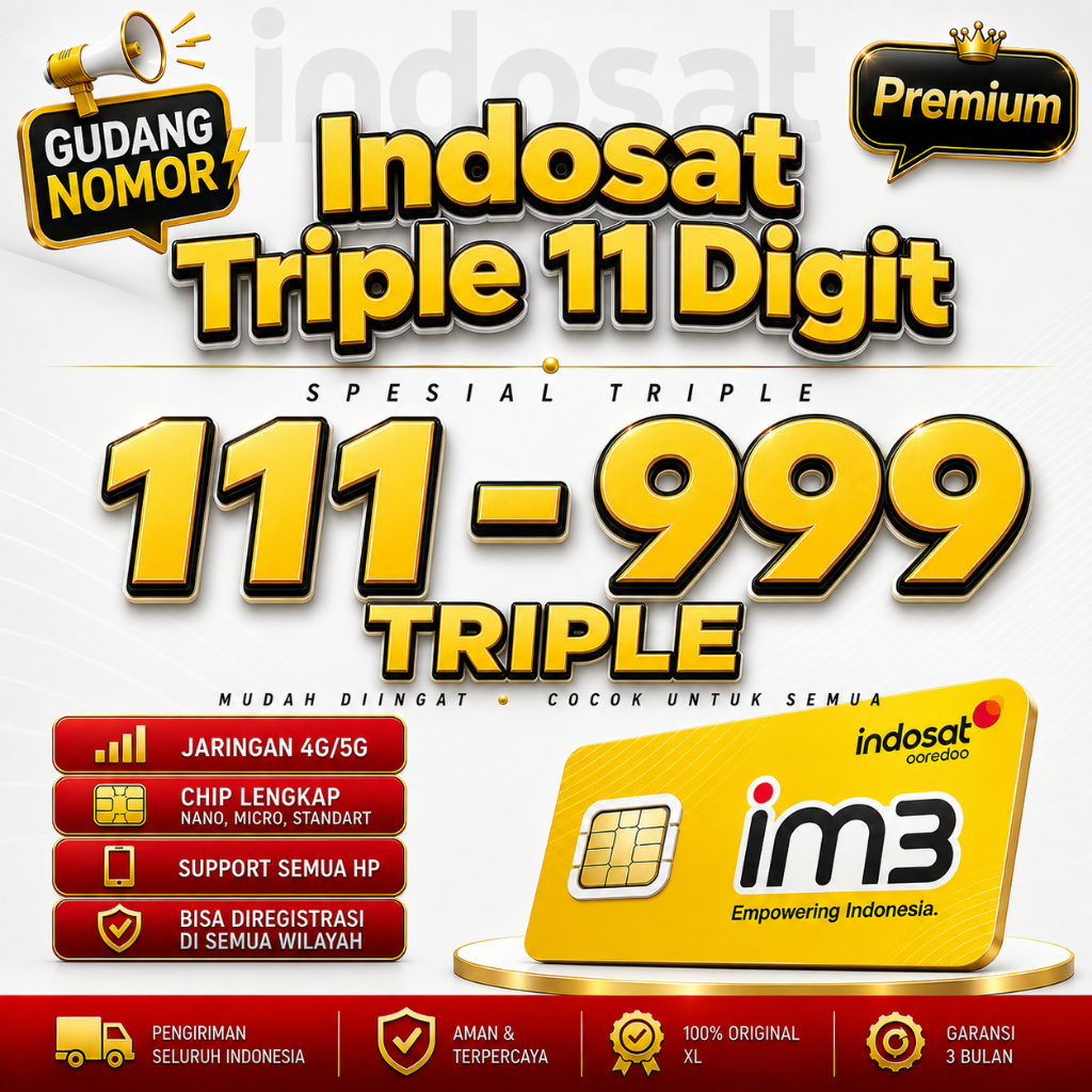 Nomer Cantik Indosat 11 Digit Serian Belakang Triple 888 999 11 Digit Kode MW3 MW10 No Cantik Indosa