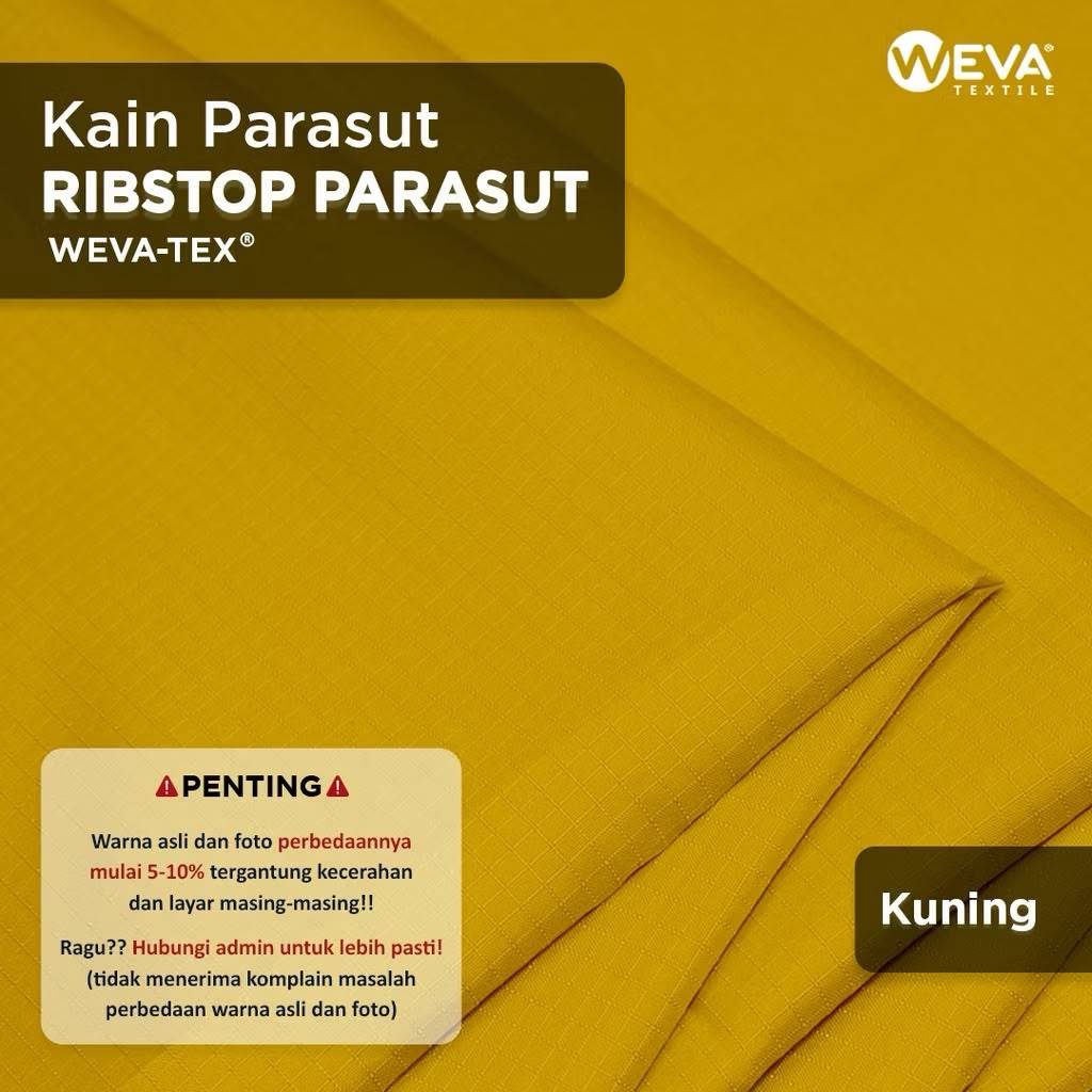 RIBSTOP PARASUT Kuning 1 Bahan Kain Ribstop Parasut Anti Air Kain Jaket Celana Dan Tas Ribstop Murah