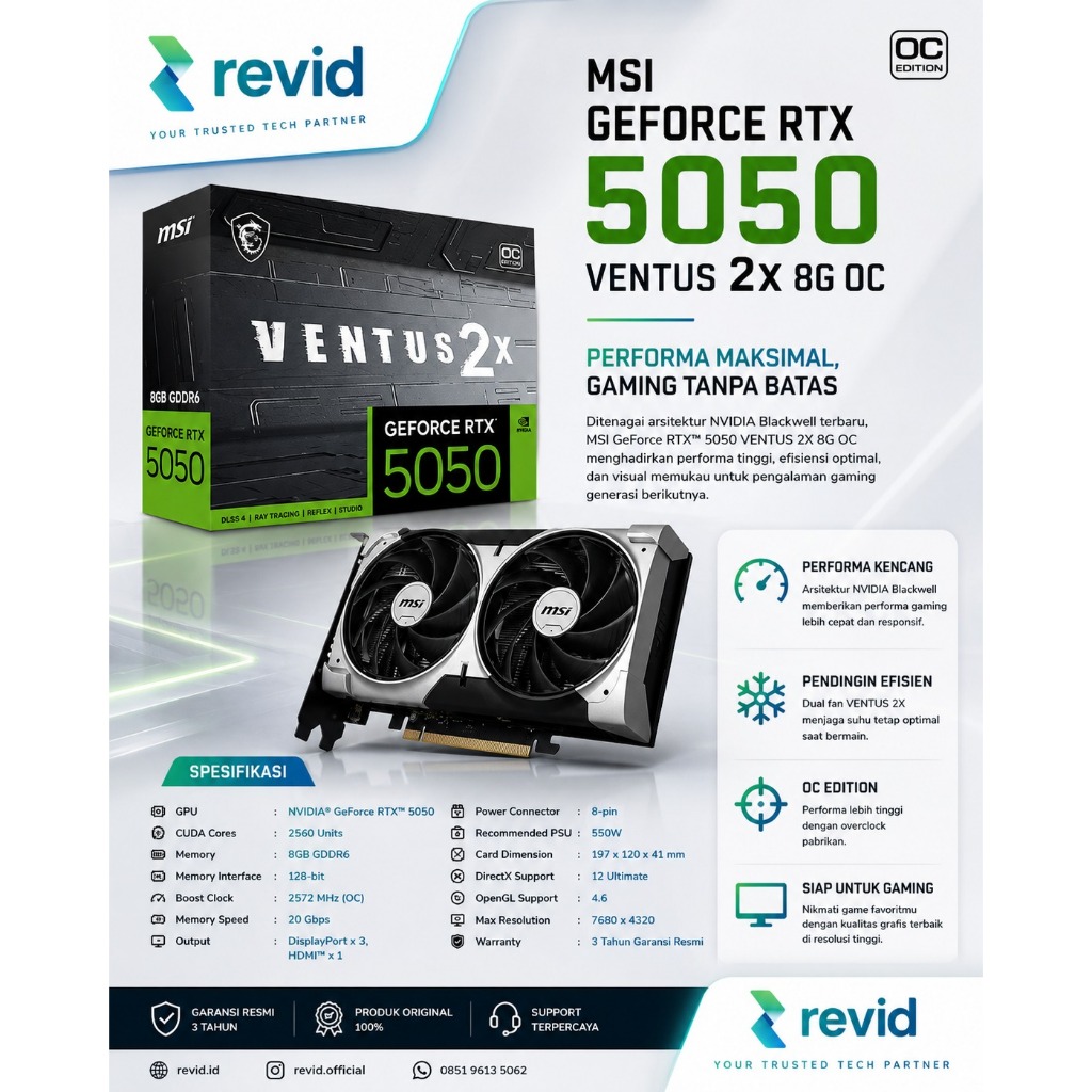 MSI RTX 5050 8G VENTUS 2X OC
