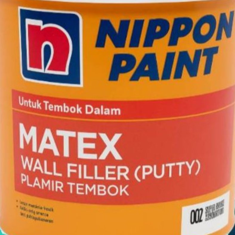 Cat Plamir Tembok Matex 1Kg kaleng kecil 4Kg galon pabrik Nippon Paint palmur dempul dinding warna p