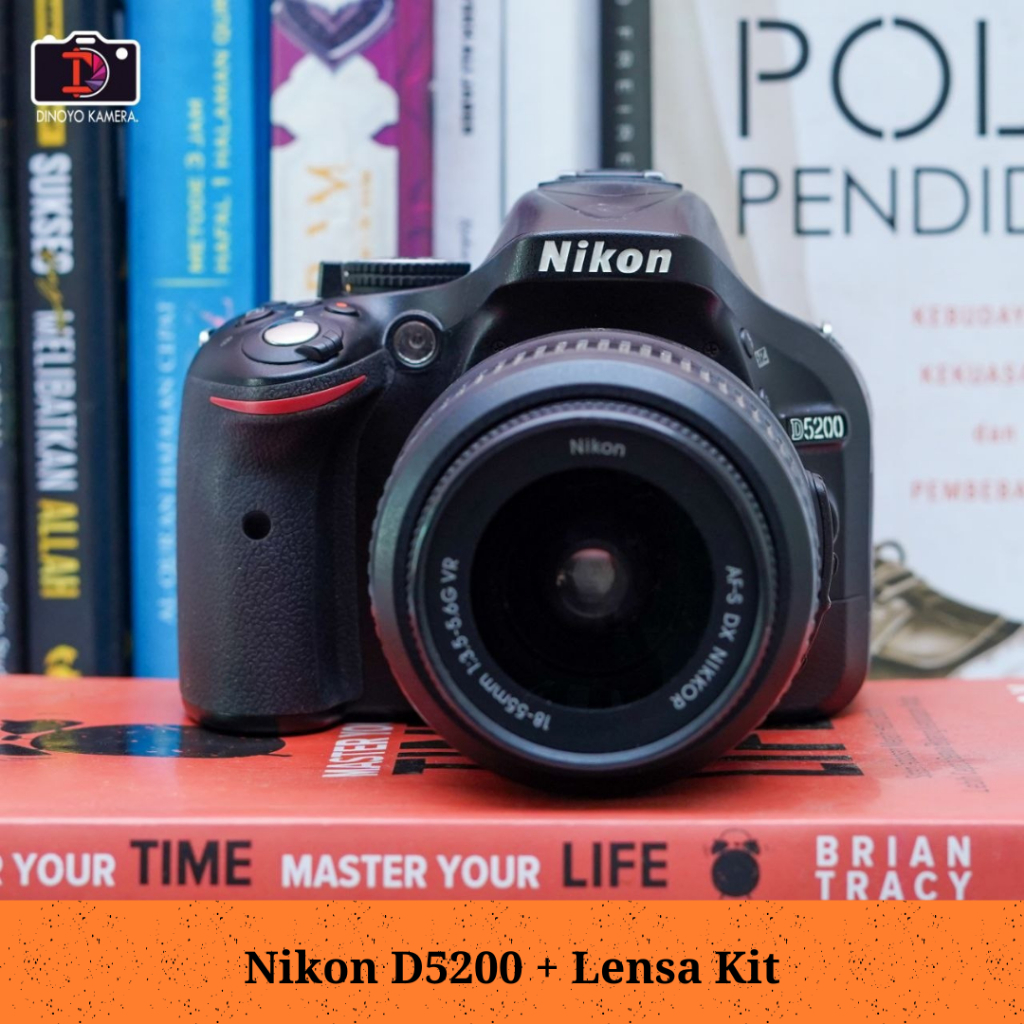 Nikon D5200 + kit 18 55mm second kondisi baik
