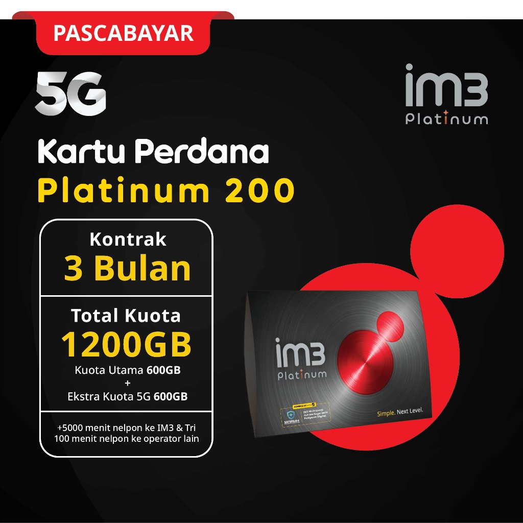 Kartu Perdana Platinum 200 Kontrak 3 Bulan