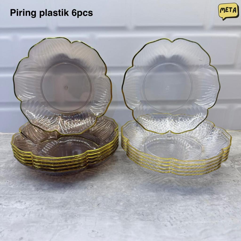 6BUAH PIRING PLASTIK KUE / PIRING PLASTIK DESSERT / PIRING PLASTIK SNACK
