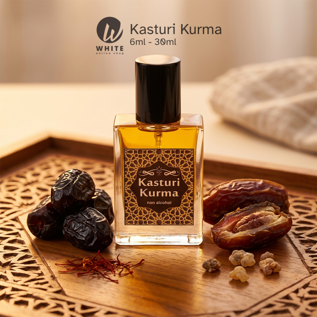 Parfum Kasturi Kurma Non Alcohol Premium Minyak Wangi Sholat Pria Tahan Lama 24 Jam 6ml-30ml