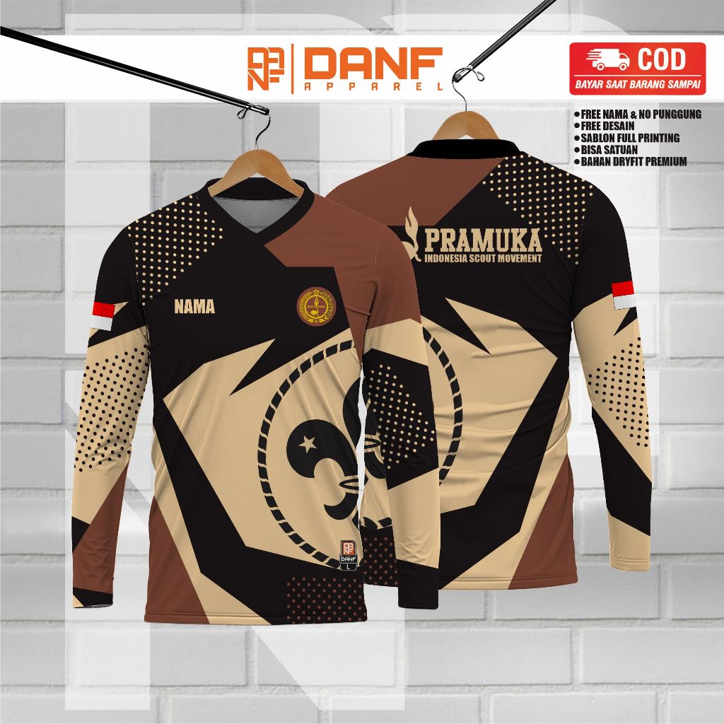 Jersey Pramuka Kaos Pramuka Printing Custom Gratis Nama Logo Tulisan Dll