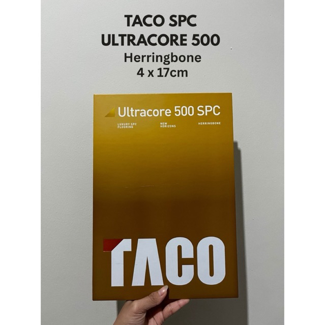 Sample Material - Parket Lantai SPC TACO Ultracore 500 Herringbone 4 x 17cm