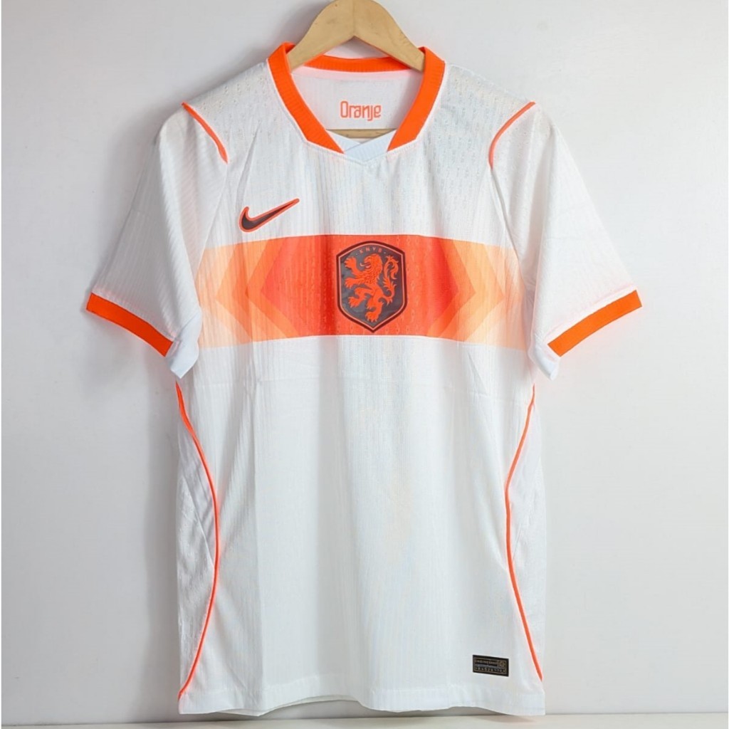 Jersey Sepakbola Timnas Belanda Away White Orange Premium Import REAL PICT