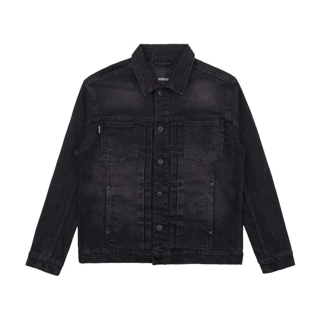 GRAZZA Silver Cruel MATERNAL DISASTER DENIM TRUCKER WORK JACKET ORIGINAL