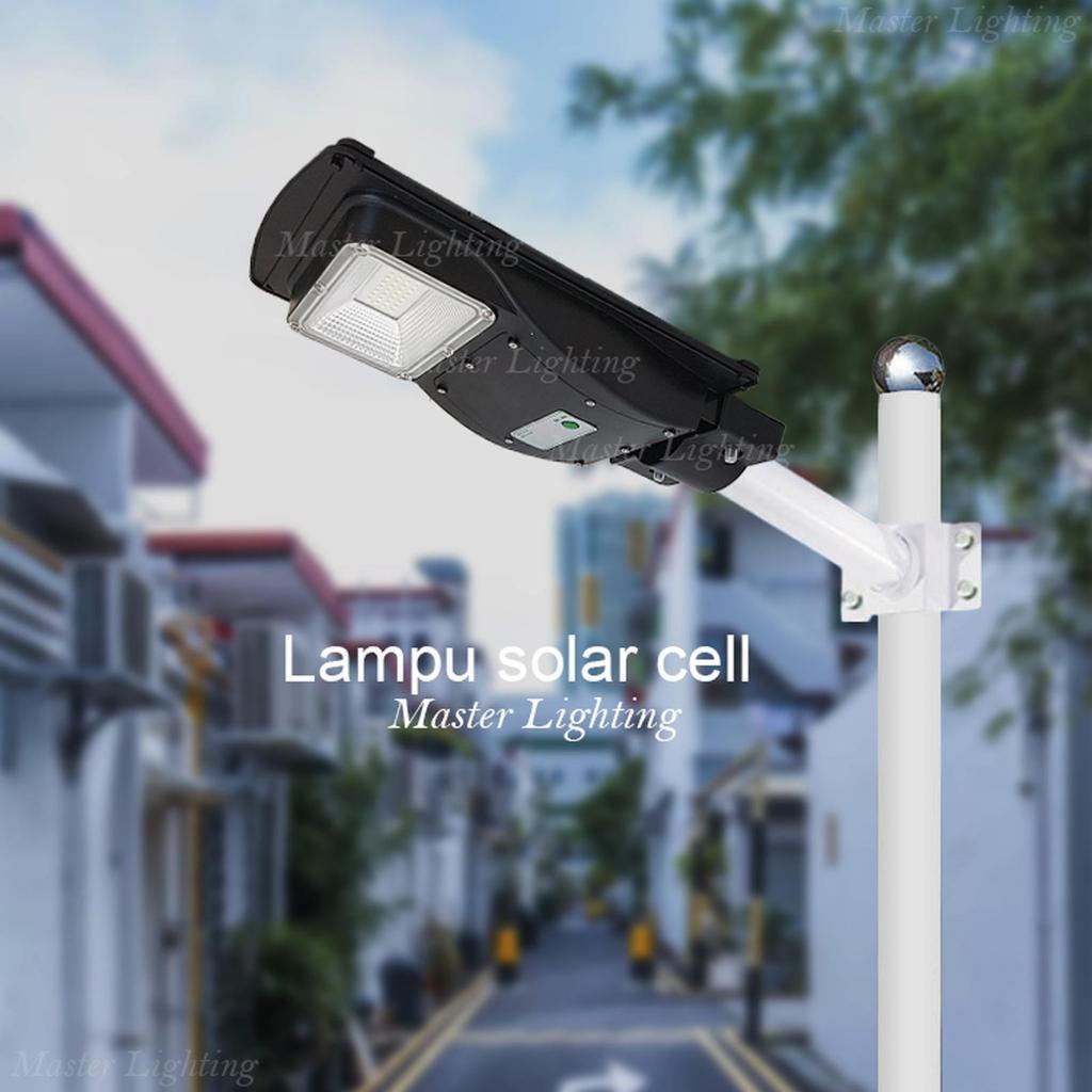 Lampu taman solar cell led 20w ip67 tiang dinding pagar waterproof PJU