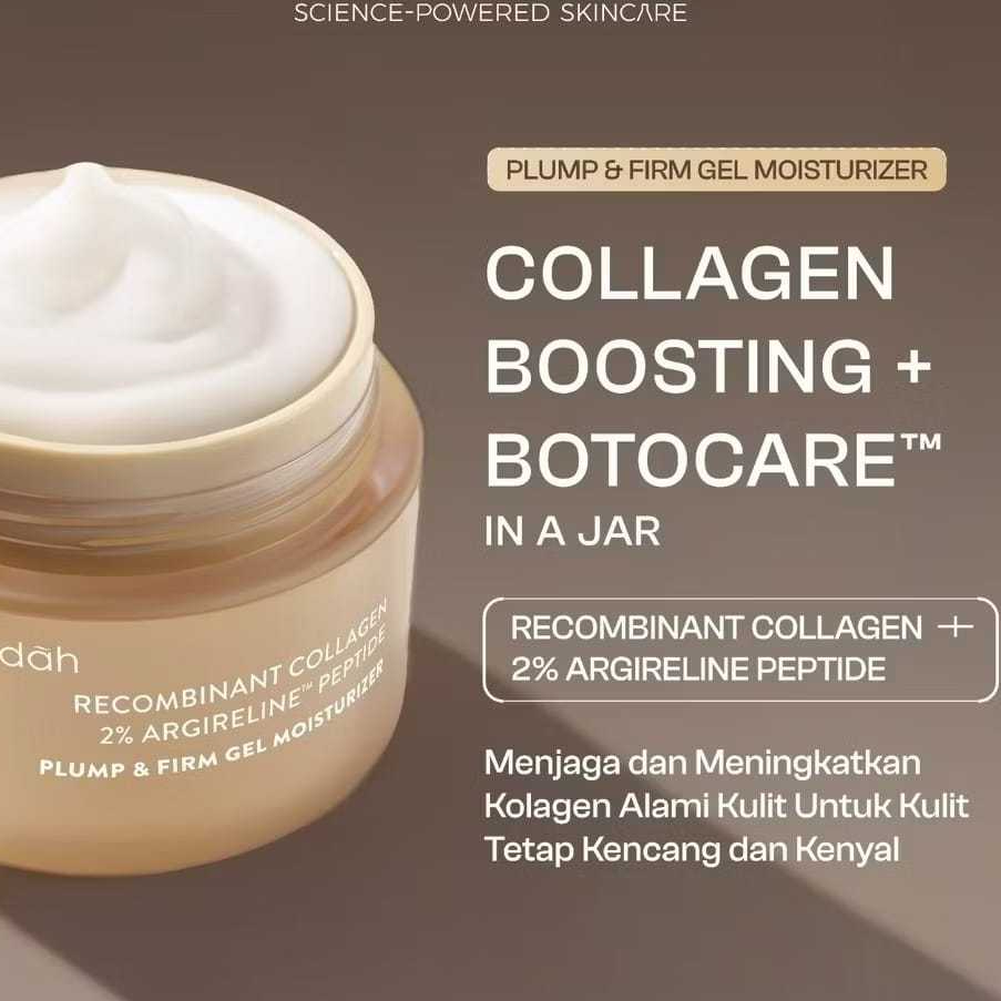 WARDAH Collagen Moisturizer - Plump & Firm Recombinant Collagen + 2% Argireline Peptide Gel Moist - 