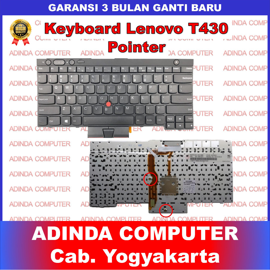 Keyboard Lenovo Thinkpad T430 T530 T530i E440 E431 X230 Trackpoint