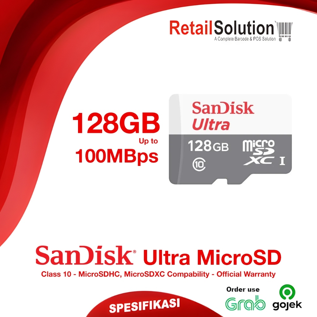 MicroSD Micro SD 128GB Class 10 - Sandisk SDSQUNR-128G-GN3MN SDXC