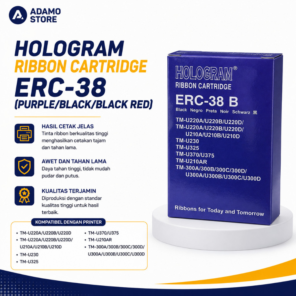 Ribbon Cartridge ERC-38 ERC38 Hologram Pita Printer Epson ERC38