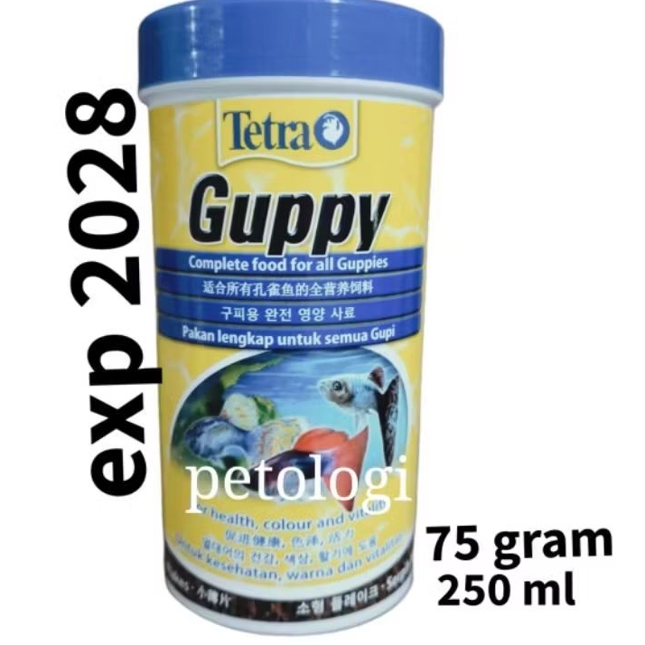 Tetra Guppy 75 Gram  Pakan Ikan Guppy Pakan Semua Ikan Kecil