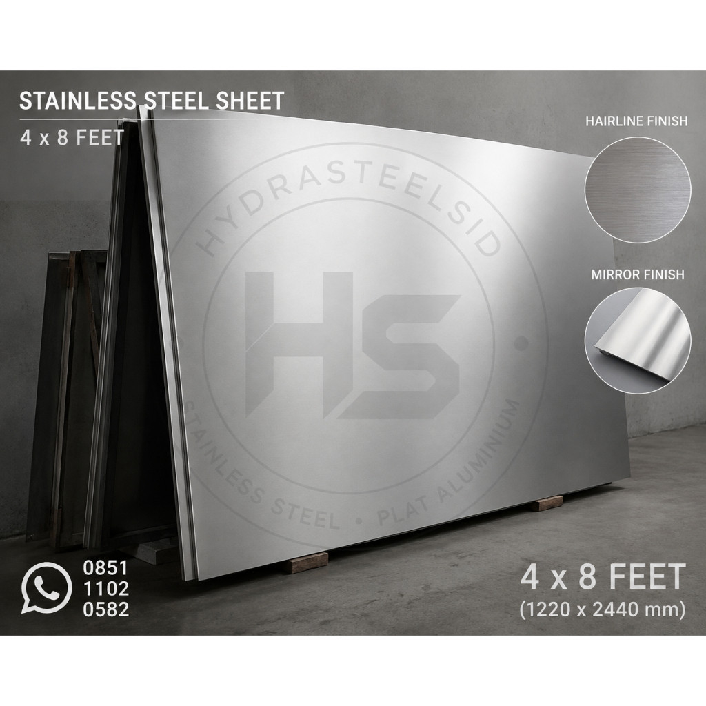 Plat Stainless Steel 1,2 mm | Plat Stainless Lembaran 1.2 mm | Stainless Steel Sheet 1,2mm
