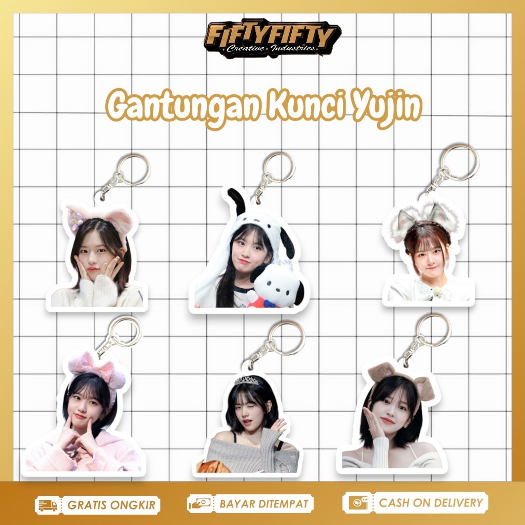 Gantungan Kunci Akrilik Yuujin IVE Desain Super Cute Bahan Tebal Cocok Untuk Koleksi
