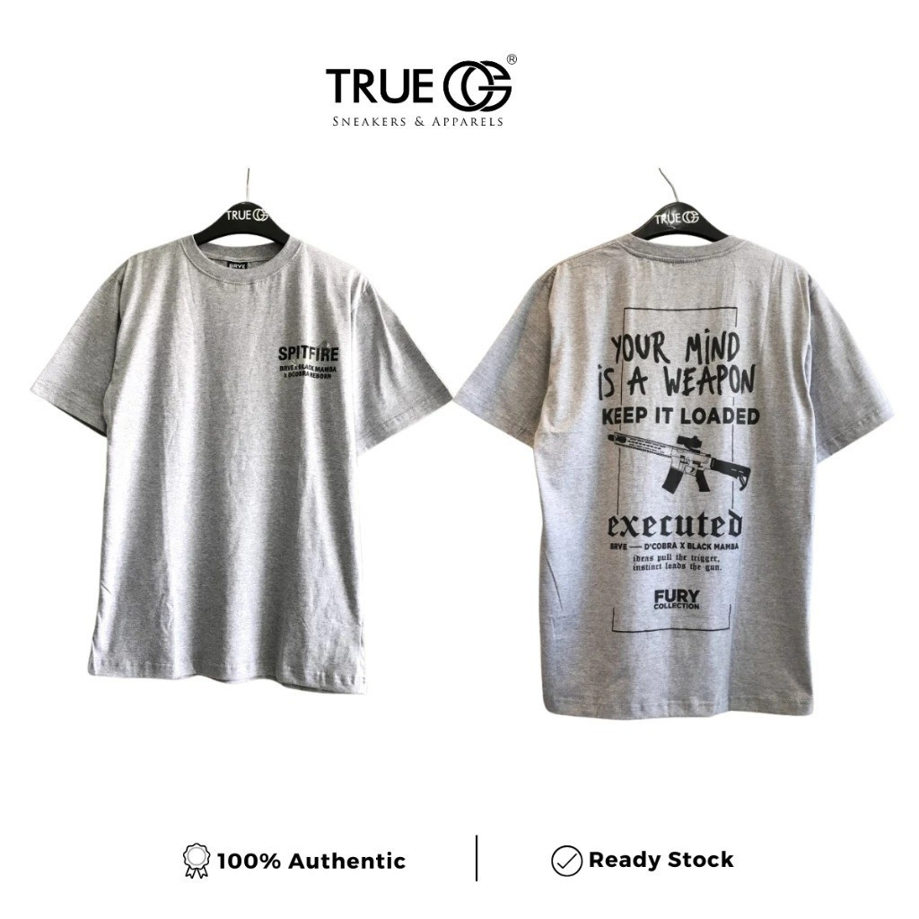 BRVE X Dcobra Reborn X Spitfire Grey T-shirt Fury Collection