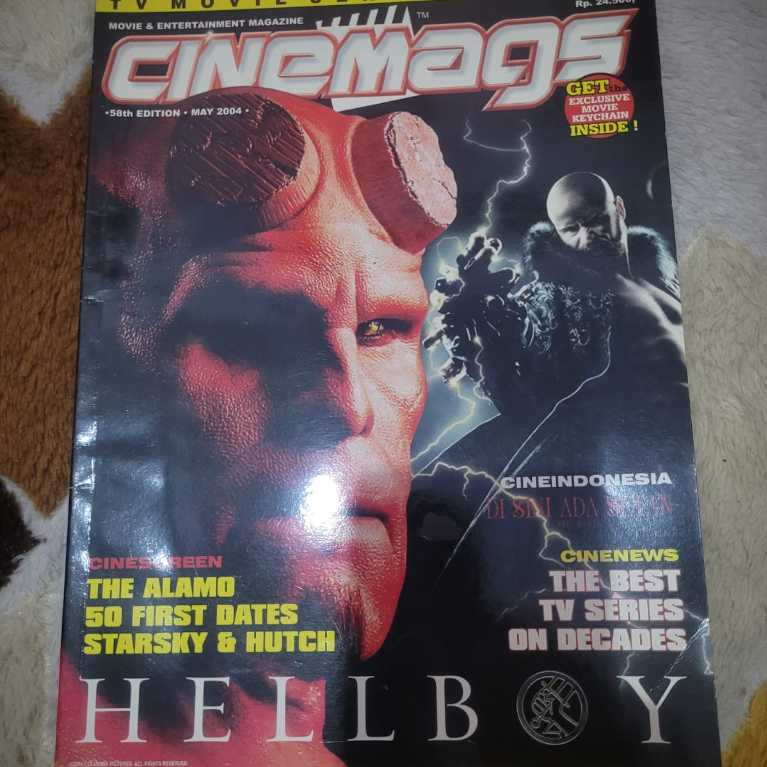 Majalah Cinemags Edisi 58 cover Film HELLBOY Bonus POSTER RANDOM