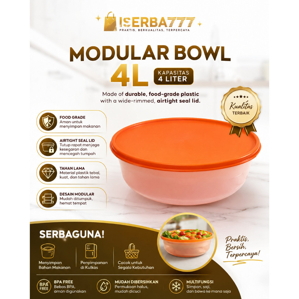 Tupperware Modular Bowl 4 Liter