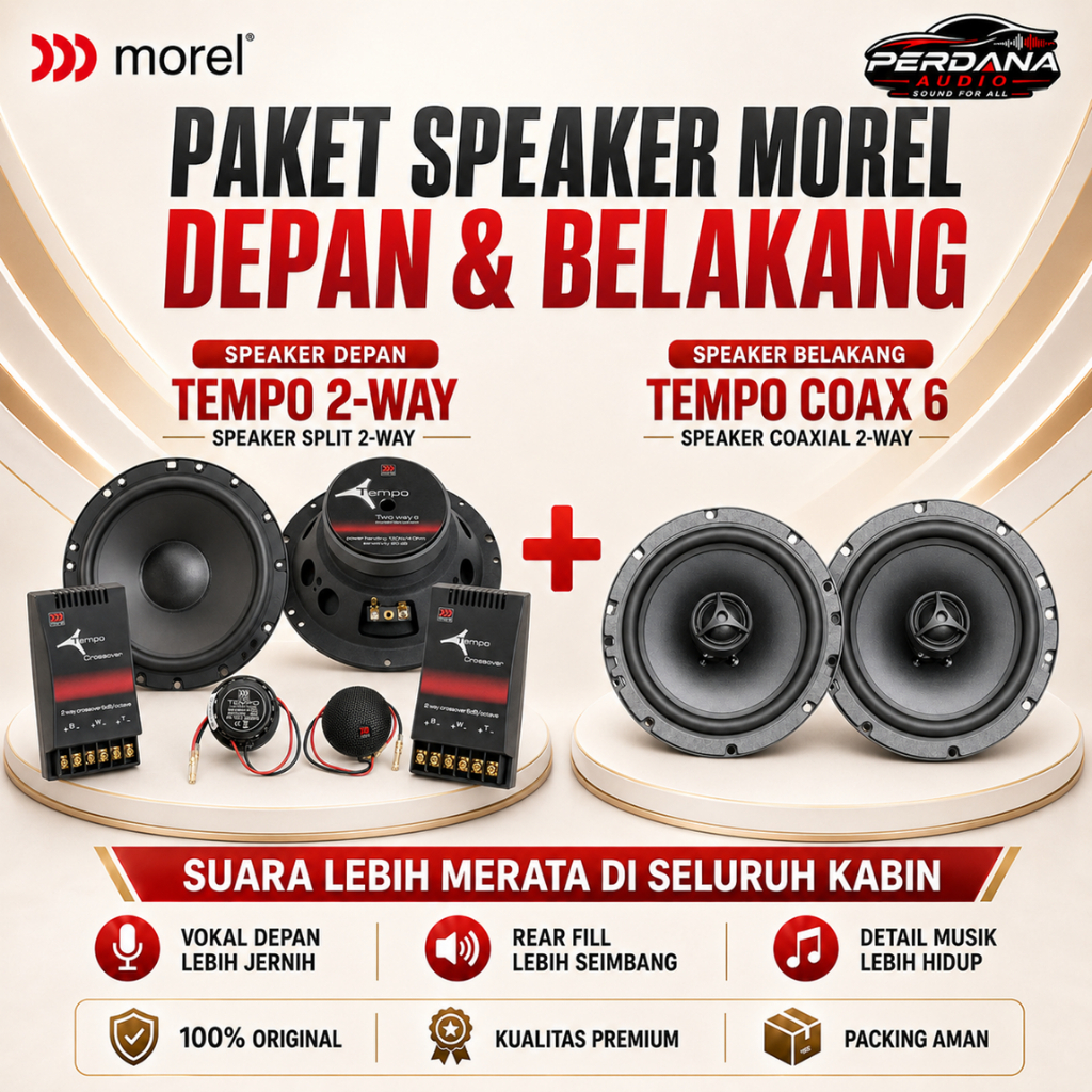 Speaker Morel Tempo 6 Split 2 Way Component Original
