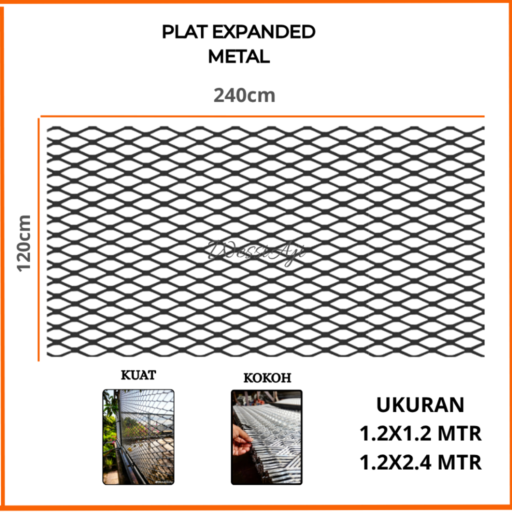 Expanded Metal / Kawat Expanded Metal / Plat Expanded Metal untuk kontruksi dan Pemagaran kokoh dan 