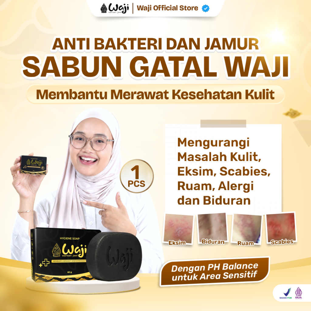 SABUN WAJI - Sabun Gatal Anti Bakteri Anti Jamur Original Membantu Mengatasi Panu Eksim Gatal Selang