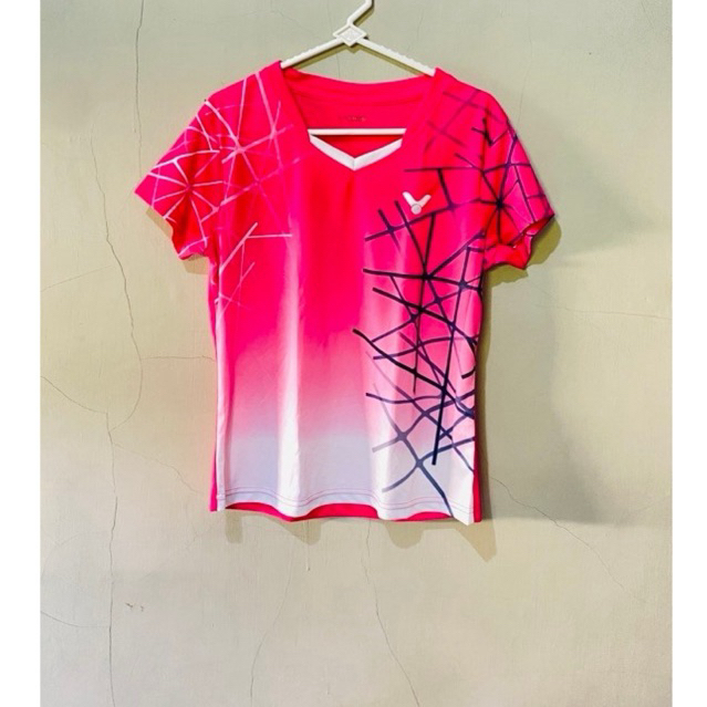 Jersey badminton wanita Victor pink
