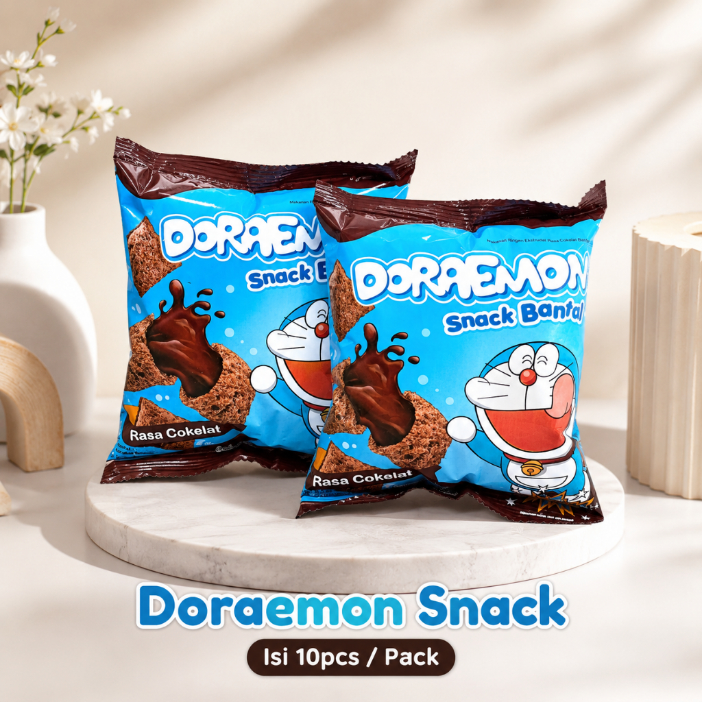 Snack Berhadiah Doraemon Snack Bantal isi 10pcs