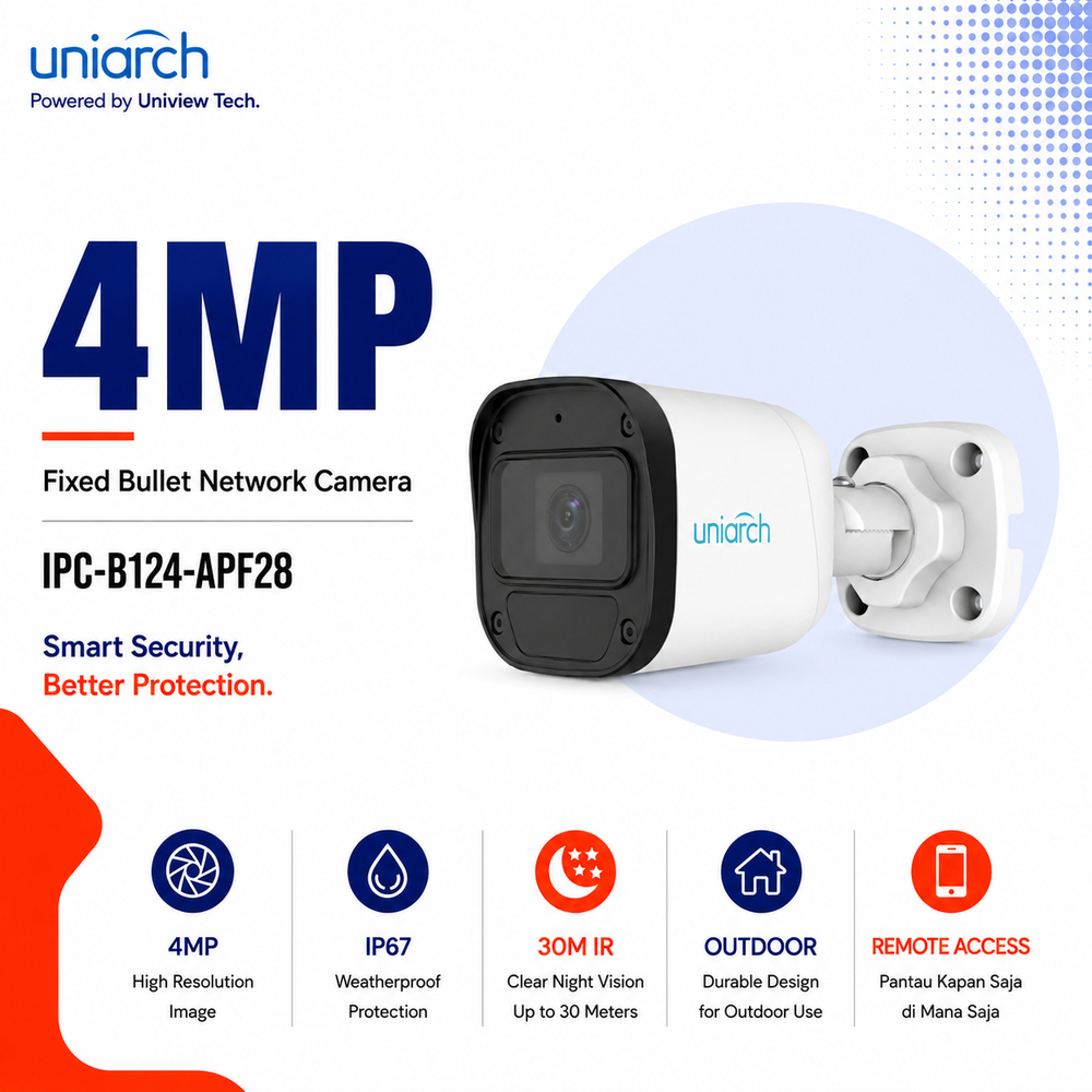 Uniarch 4MP CCTV IP Camera Outdoor
