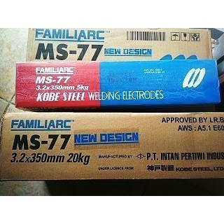 Kawat Las Listrik Welding Electrodes New Design KOBE STEEL FAMILIARC MS-77 3.2x350mm net weight 5kg 