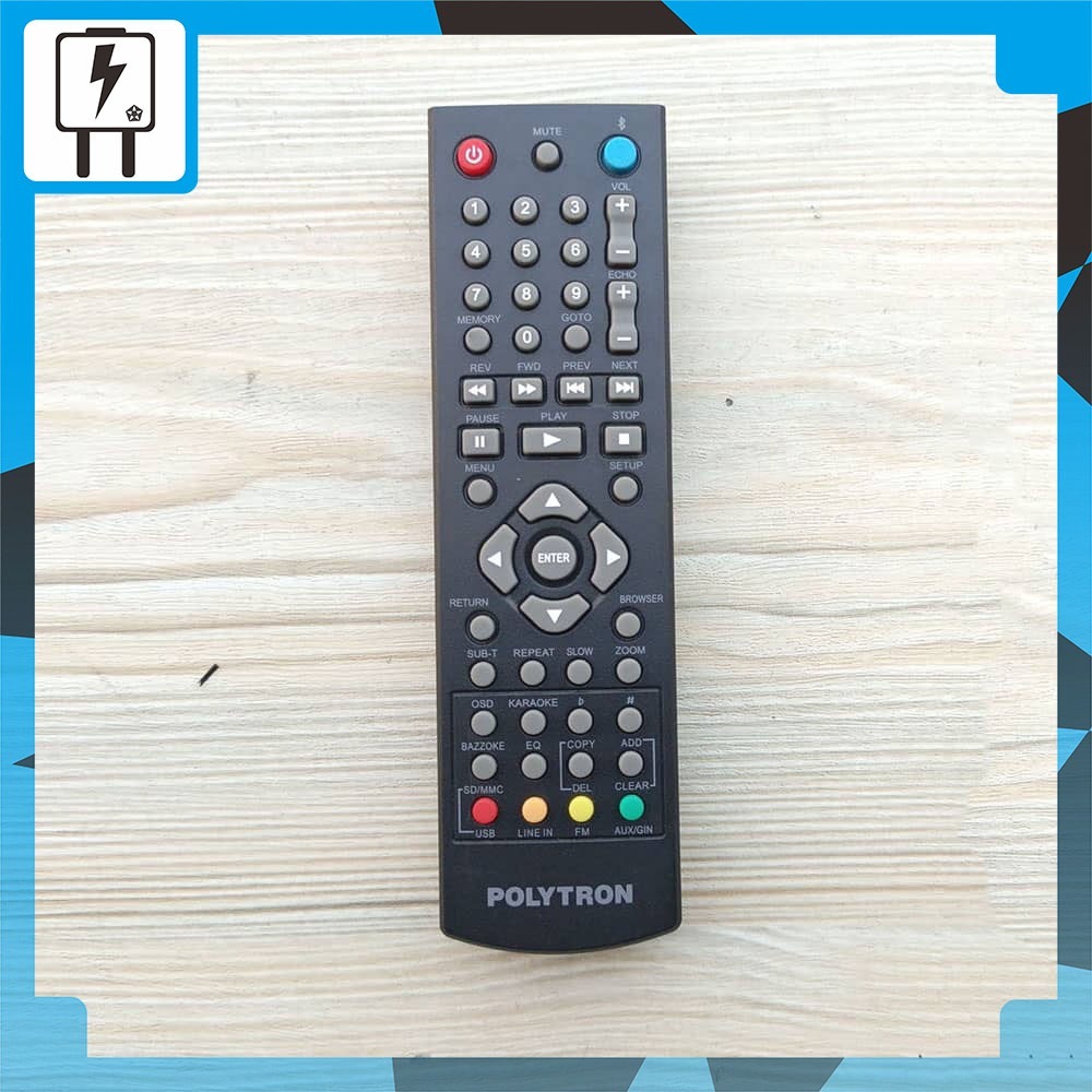 Remote DVD Player Polytron Original Controller Bluetooth USB PMA PAS CD VCD