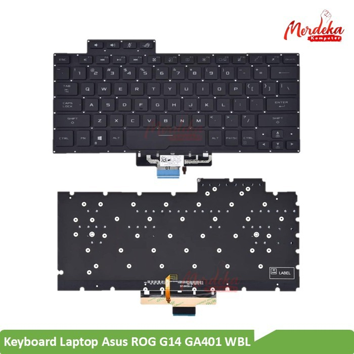 Keyboard Laptop Asus ROG G14 GA401 Backlight Hitam