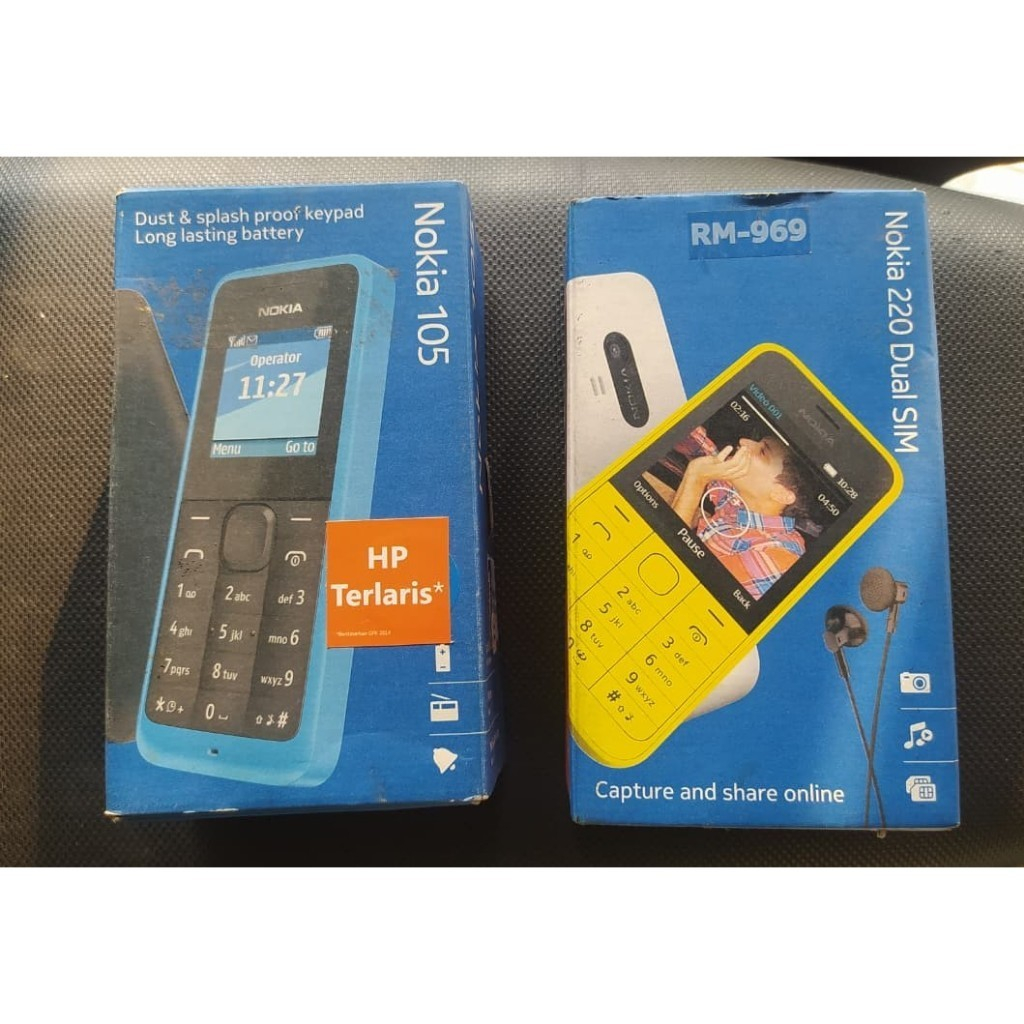 [MASIH SEPERTI BARU] BOX KOTAK HP NOKIA 105 + NOKIA 220 (TANPA HP)