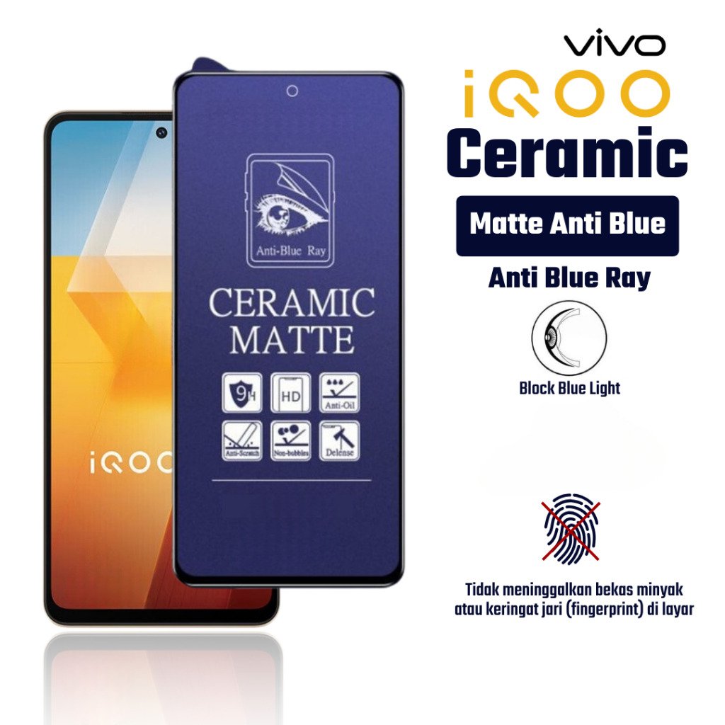 CERAMIC MATTE BLUE VIVO IQOO Z3 /IQOO Z5 /IQOO Z6 /IQOO Z6 LITE /IQOO Z7 /IQOO Z7X /IQOO Z8 /IQOO Z8