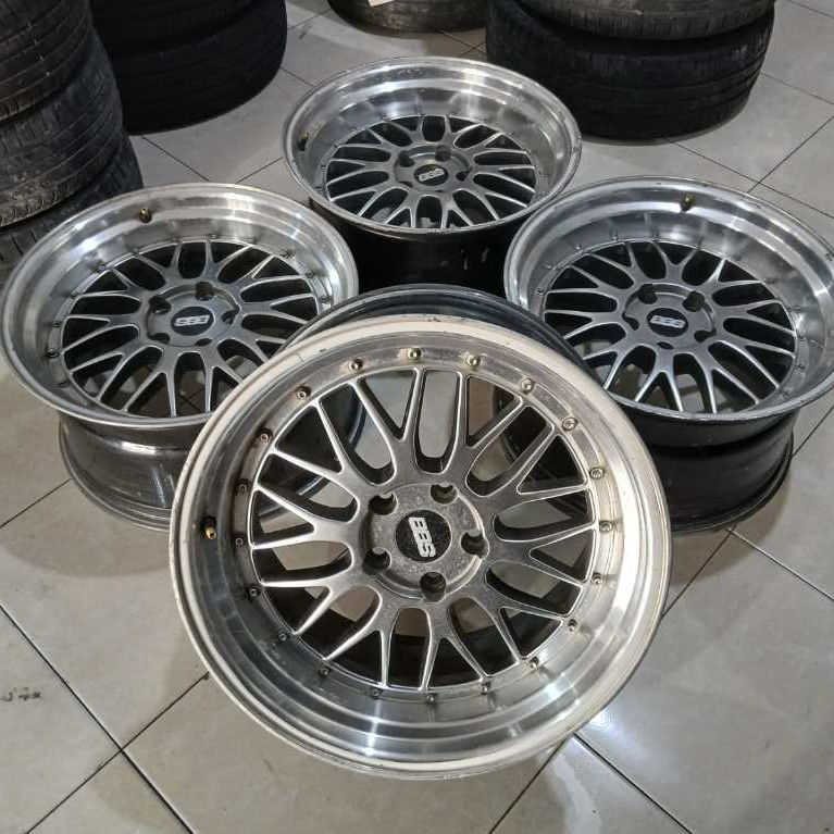 VELG BBS LM R18 LEBAR 9 PCD 5X114 ET20 GREY POLISH LIKE NEW