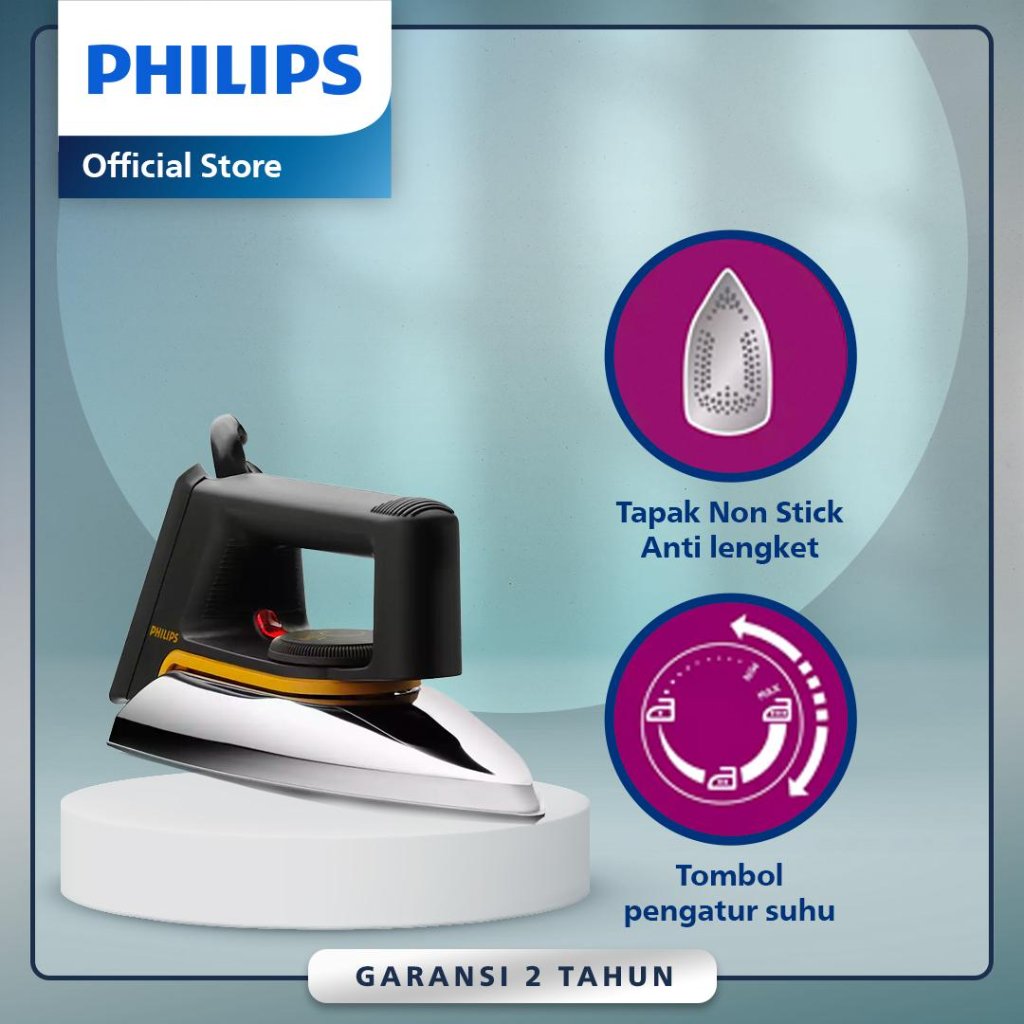 PHILIPS Dry Iron Classic HD1172 - Setrika HD 1172 Garansi Resmi BATAM