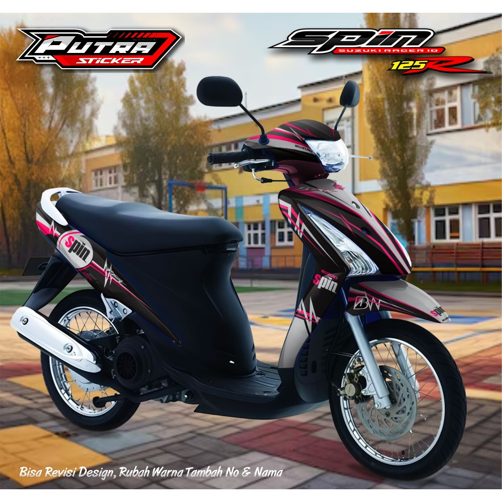 Sticker DECAL SPIN 125 R - Stiker DEKAL Variasi Motor SPIN 125 R Desain 03
