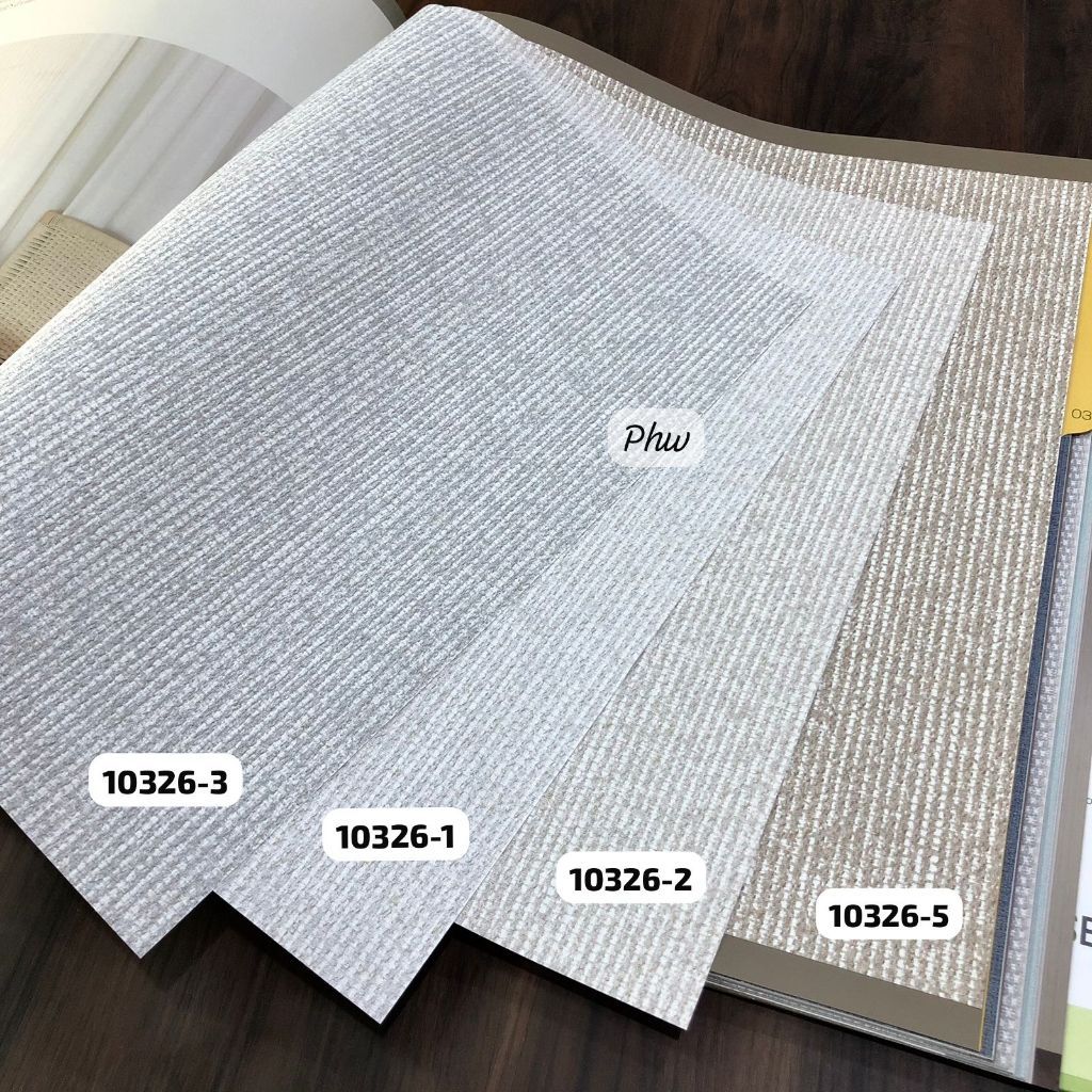 Wallpaper Dinding Polos Motif Kain Karpet Abu Cream Minimalis Square