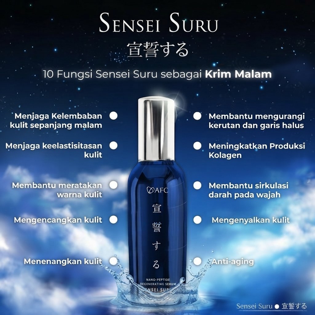 Sensei Suru Serum Wajah Original / Serum Anti Aging Glowing BPOM
