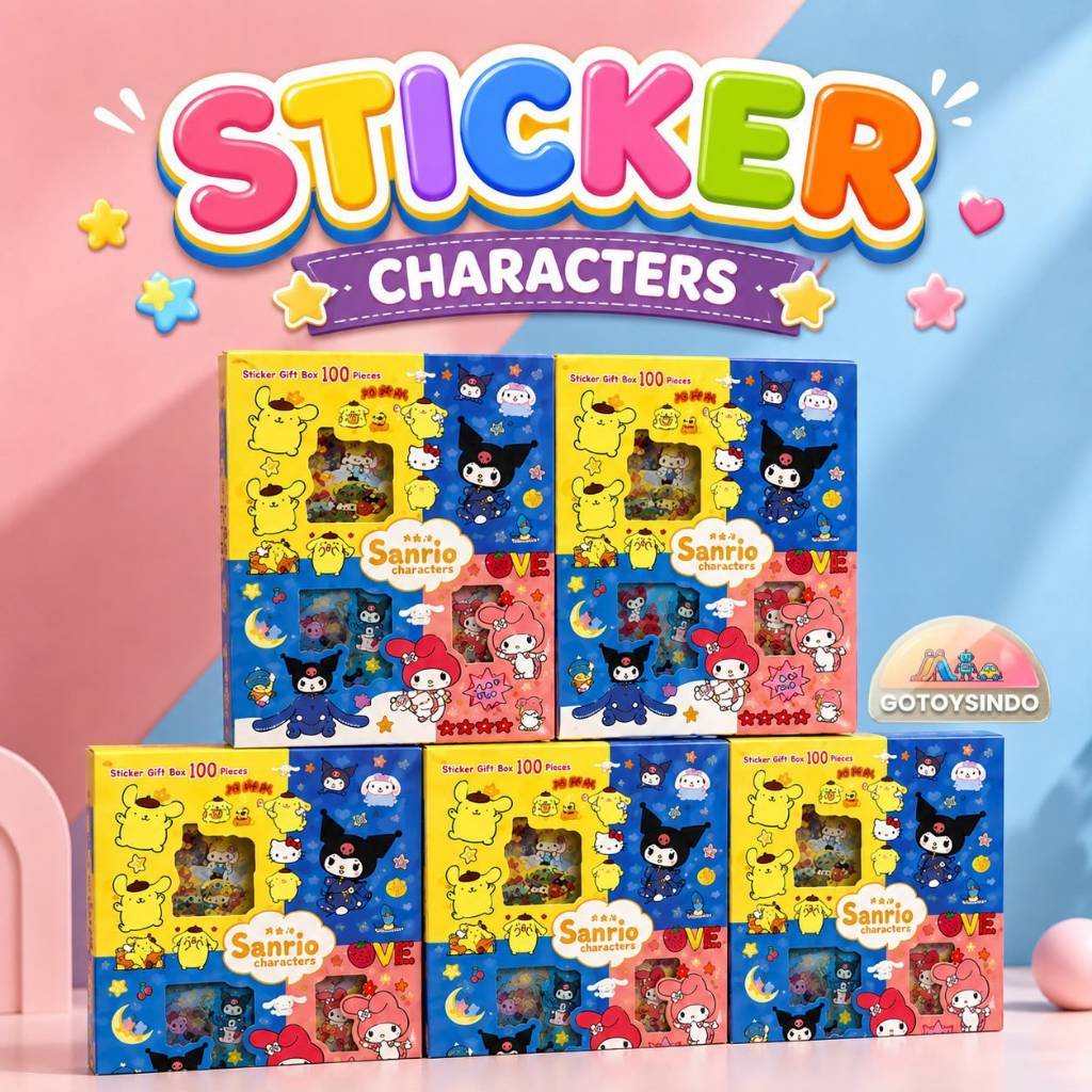 Stiker Mixue Snow King isi 100 Lembar Stiker Waterproof/Stiker MOMO 100 Lembar