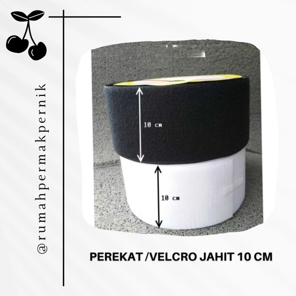 Perekat Kain / Velcro Jahit Ukuran 10cm X 25 cm