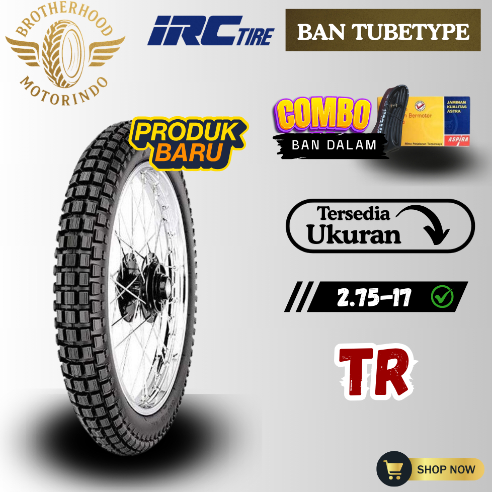 BAN IRC TR NON TUBELES RING 17 (275-17) BAN TRAIL / BAN DUAL PURPOSE / BAN OFF/ON ROAD / BAN SEMI TR