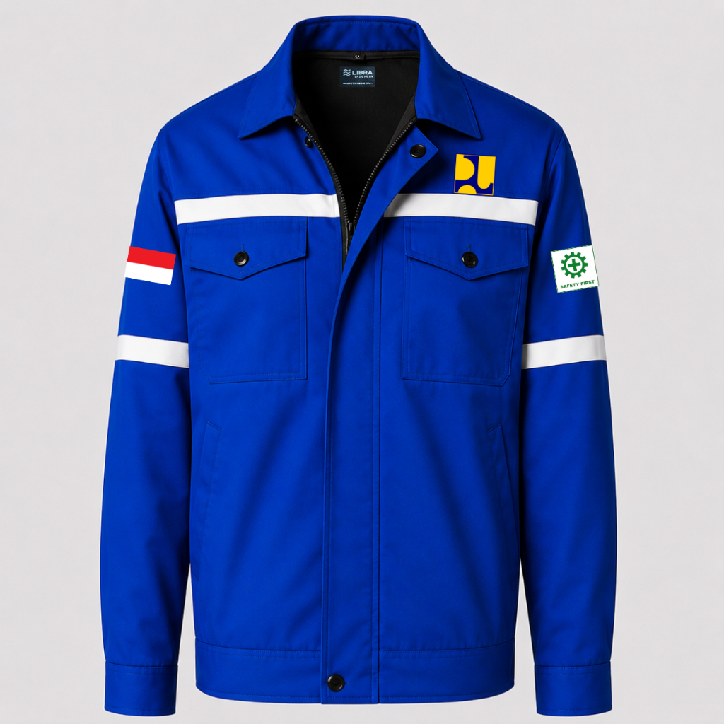 Premium  Baju Kemeja Seragam Wearpack Safety Dinas PUPR Pria Wanita Lengan Panjang Kerja Lapangan Ou