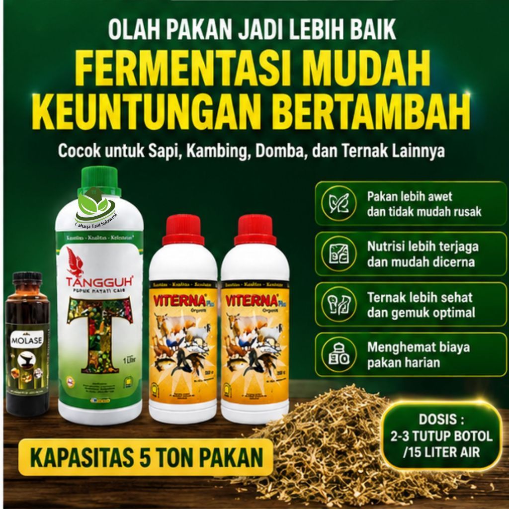 Paket Fermentasi Pakan Musim Kemarau Sapi Kambing Domba 5 Ton | Tangguh Viterna Molase