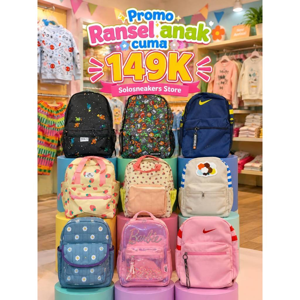 ZARA MINI BACKPACK / TAS RANSEL ANAK / BAGPACK / TAS SEKOLAH / TAS KASUAL / TAS ANAK / TAS PRIA / TA
