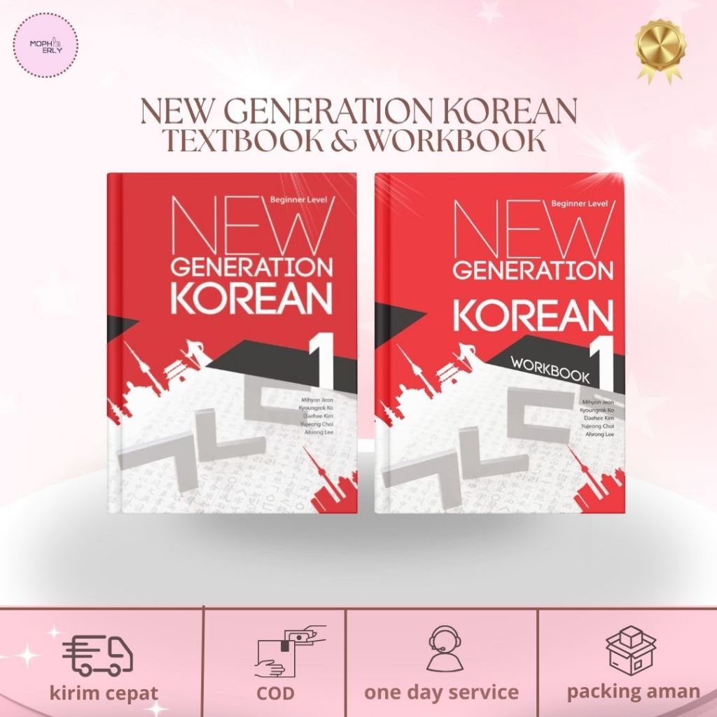 Buku Belajar Berbahasa Korea New Generation Korean 1 Textbook & Workbook