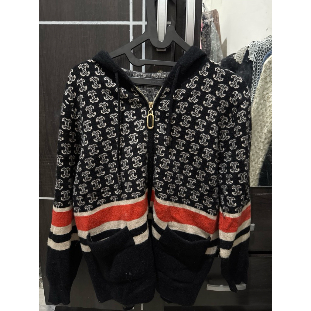 cardigan ziper ala celine
