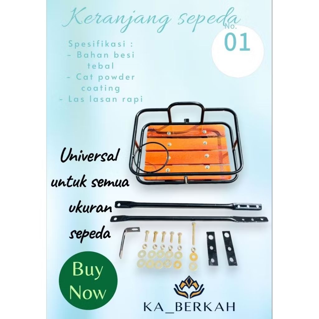 Keranjang Sepeda Depan Pixi Kayu Tempat Botol