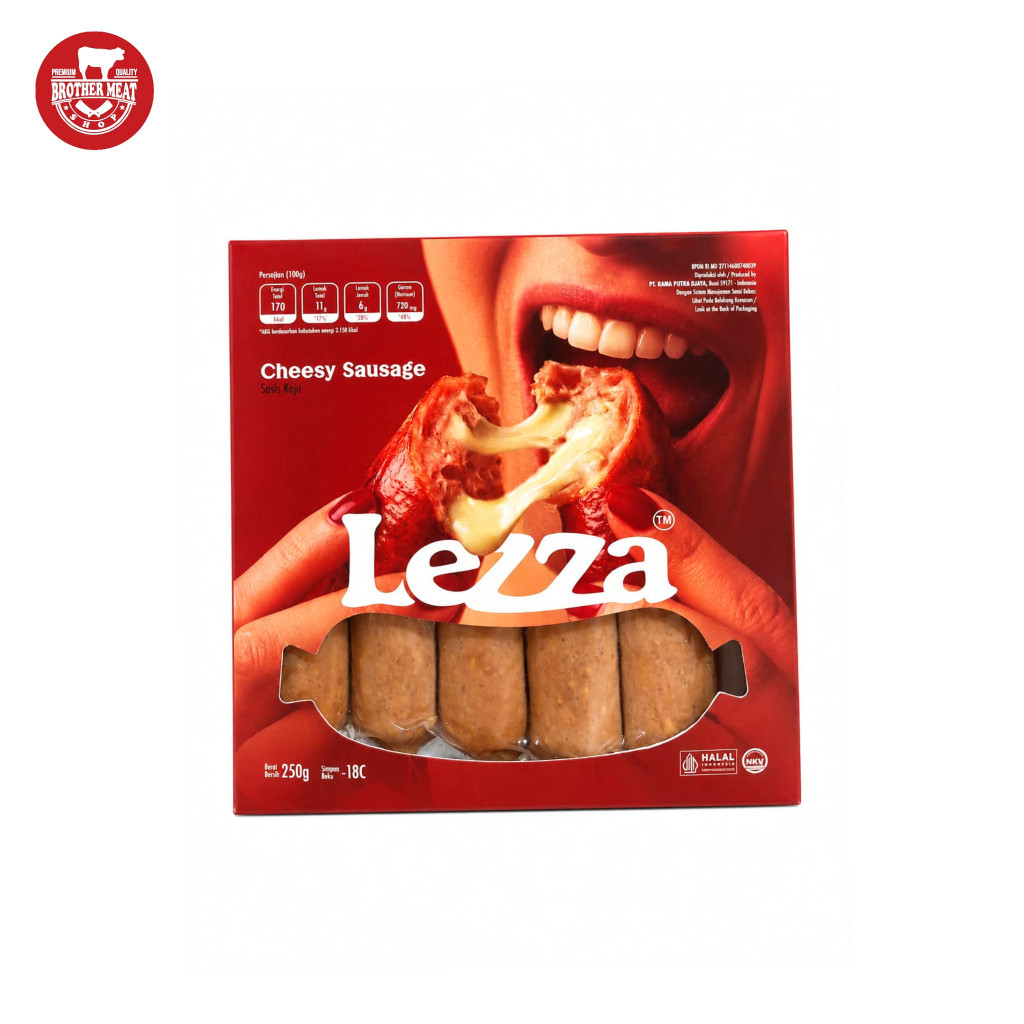 Lezza Cheesy Sausage 250gr / Sosis Keju - Brothermeatshop